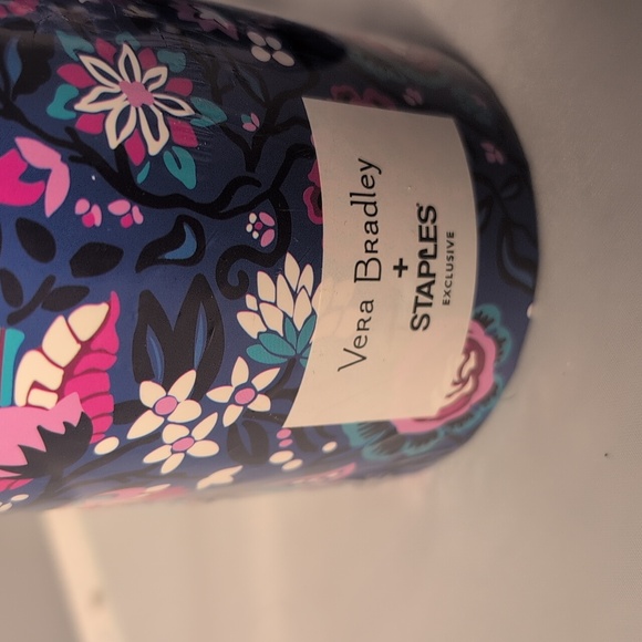 Vera Bradley X Staples Set of 3 Pen Cups & Magnetic Note Pad Sets in Bloom Berry - Picture 2 of 7